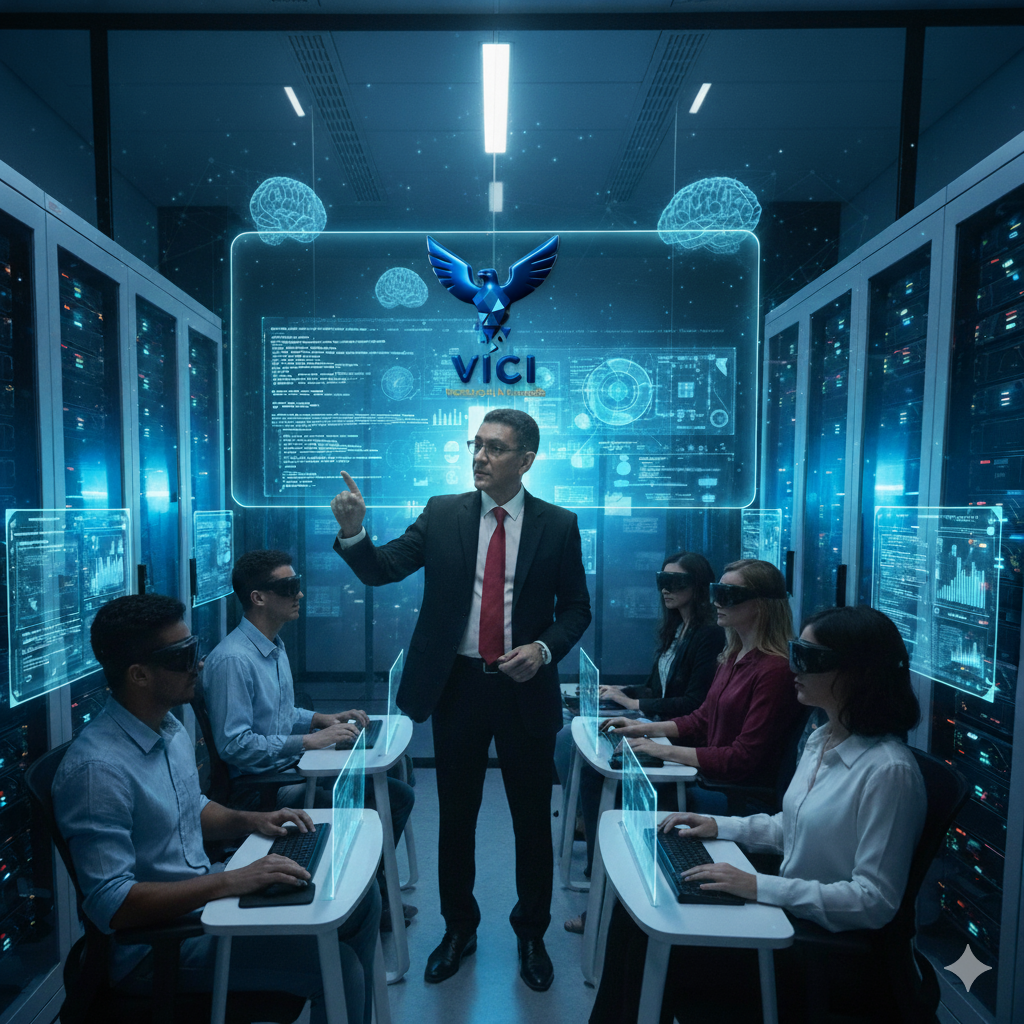 Equipe VICI Tecnologia & Inovação liderada por Ivanildo José em ambiente de IA